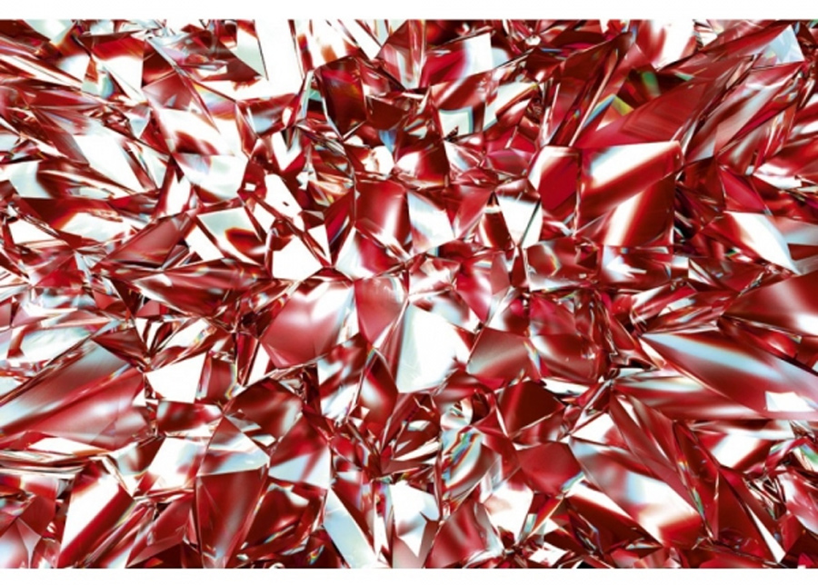 Non-woven kuvatapetti Red crystal 150x250 cm