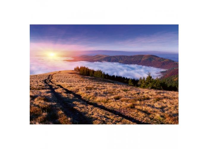 Fleece-kuvatapetti Sunrise in mountains 375x250 cm