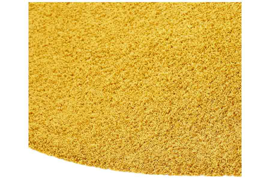 Narma pitkäkarvainen matto Spice keltainen pyöreä Ø 133 cm