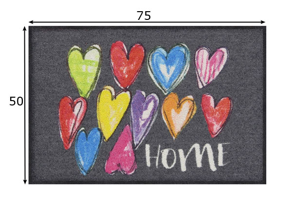 Ovimatto Funky Hearts Home 50x75 cm