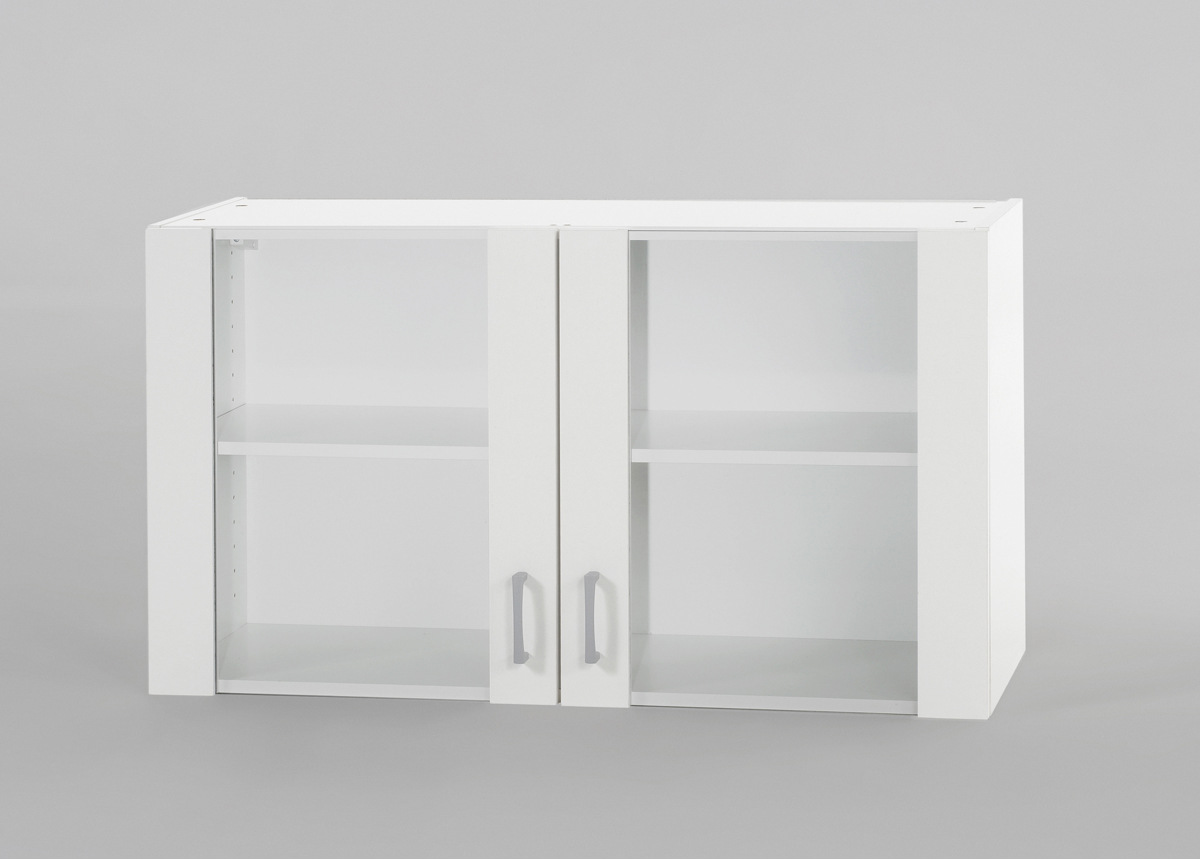 Навесные шкафы для кухни со стеклом