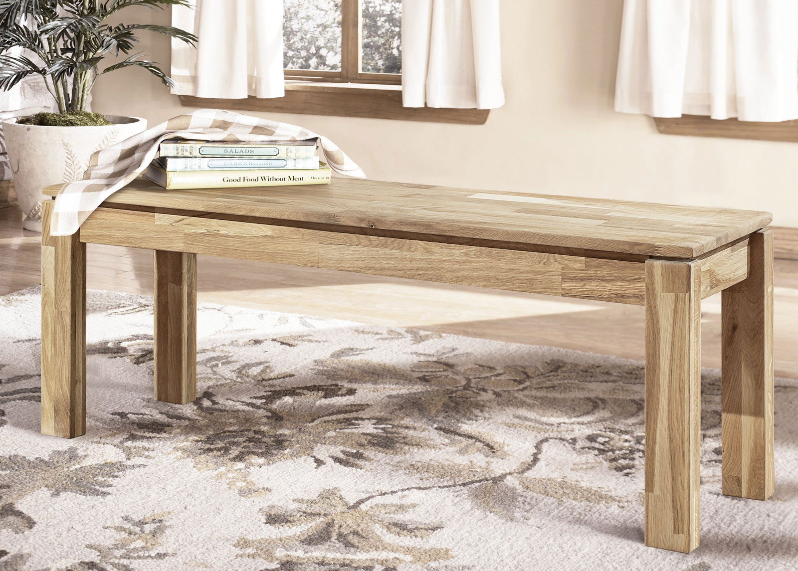 Tammipenkki Provence 4 160 cm, valkoinen öljy