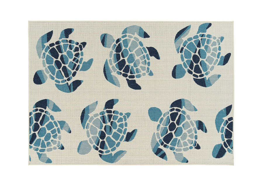 Matto Turtles Blue 133x190 cm