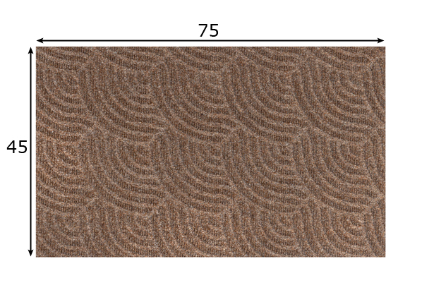 Kynnysmatto Dune Waves taupe 45x75 cm