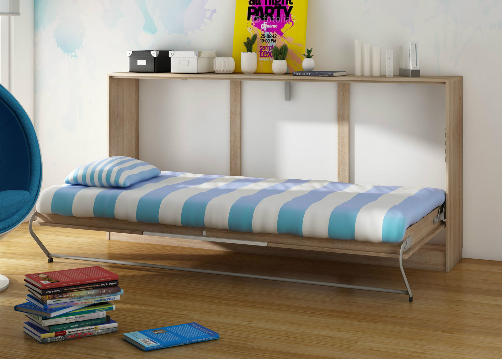 Lasten kaappisänky Mac 90x200 cm