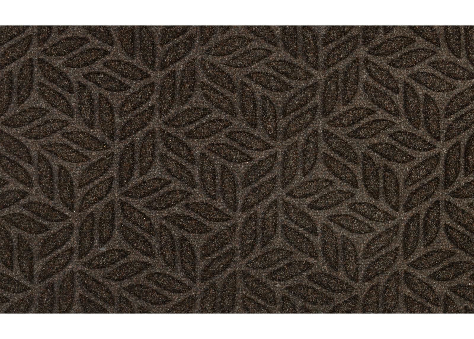 Kynnysmatto Dune Leaves dark brown 45x75 cm