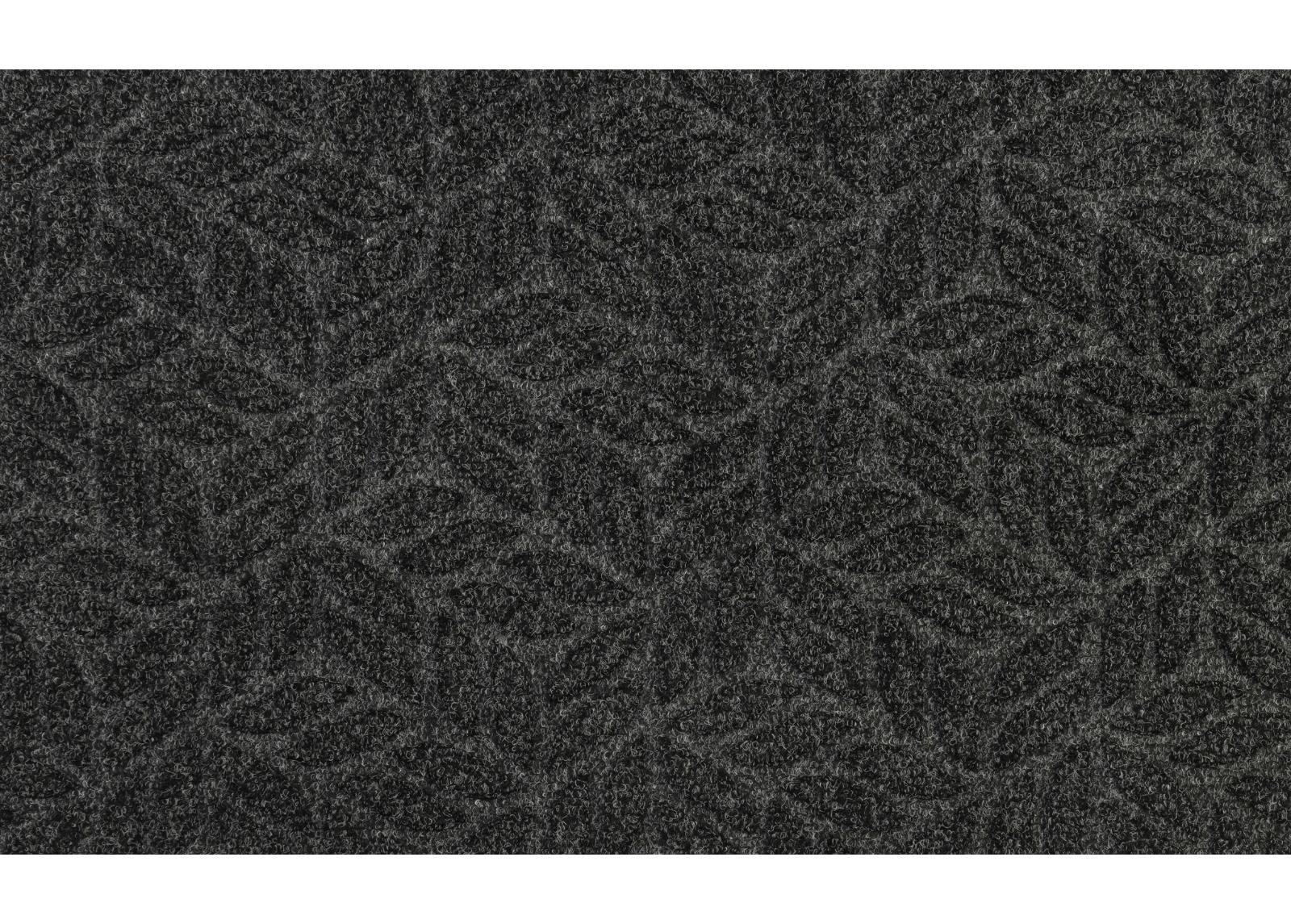 Kynnysmatto Dune Leaves dark grey 45x75 cm