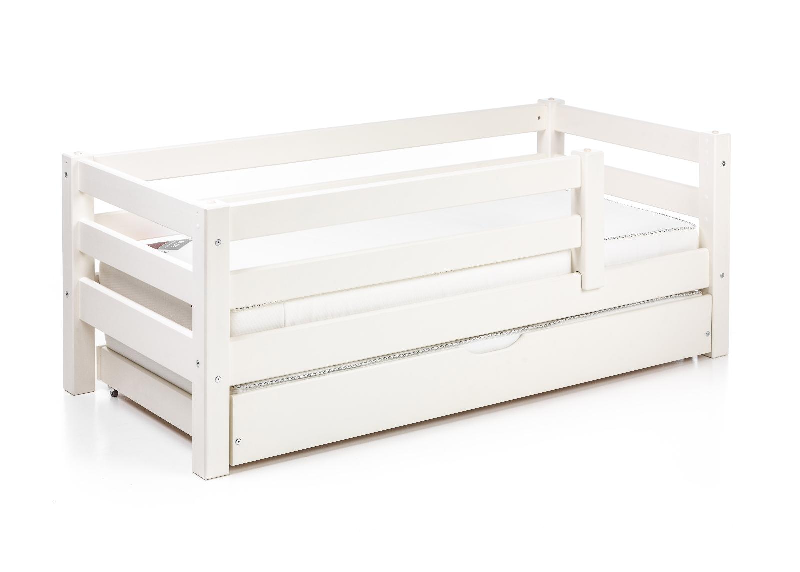 Suwem massiivipuinen sänky Liisa 70x160 cm turvalaidoilla ja varasängyllä