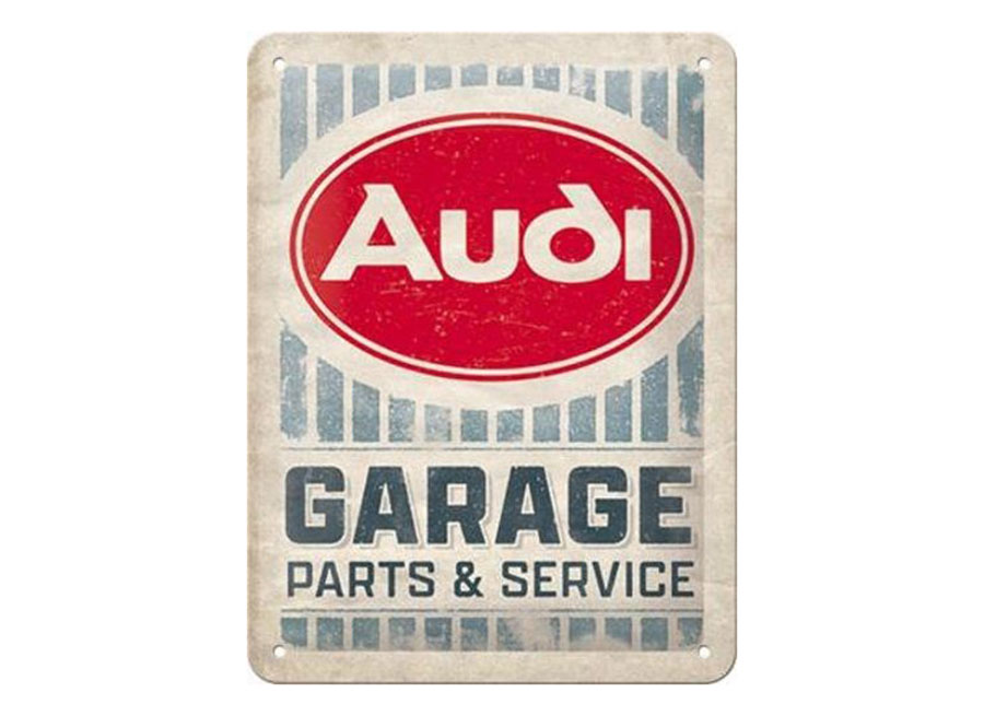 Retro metallitaulu Audi - Garage 15x20 cm