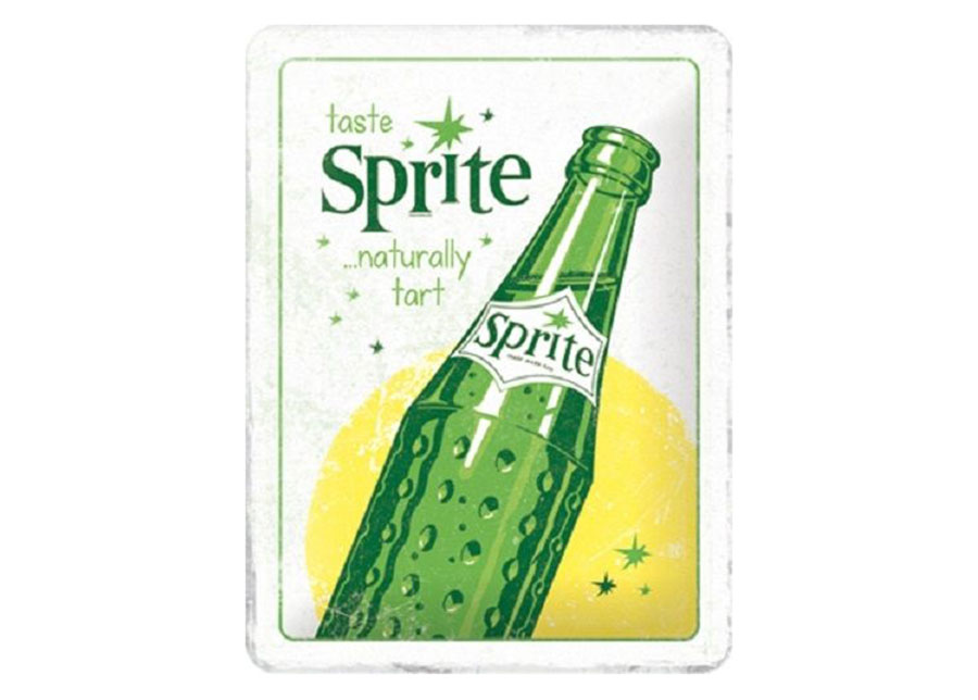 Retro metallitaulu Sprite - Bottle 15x20 cm