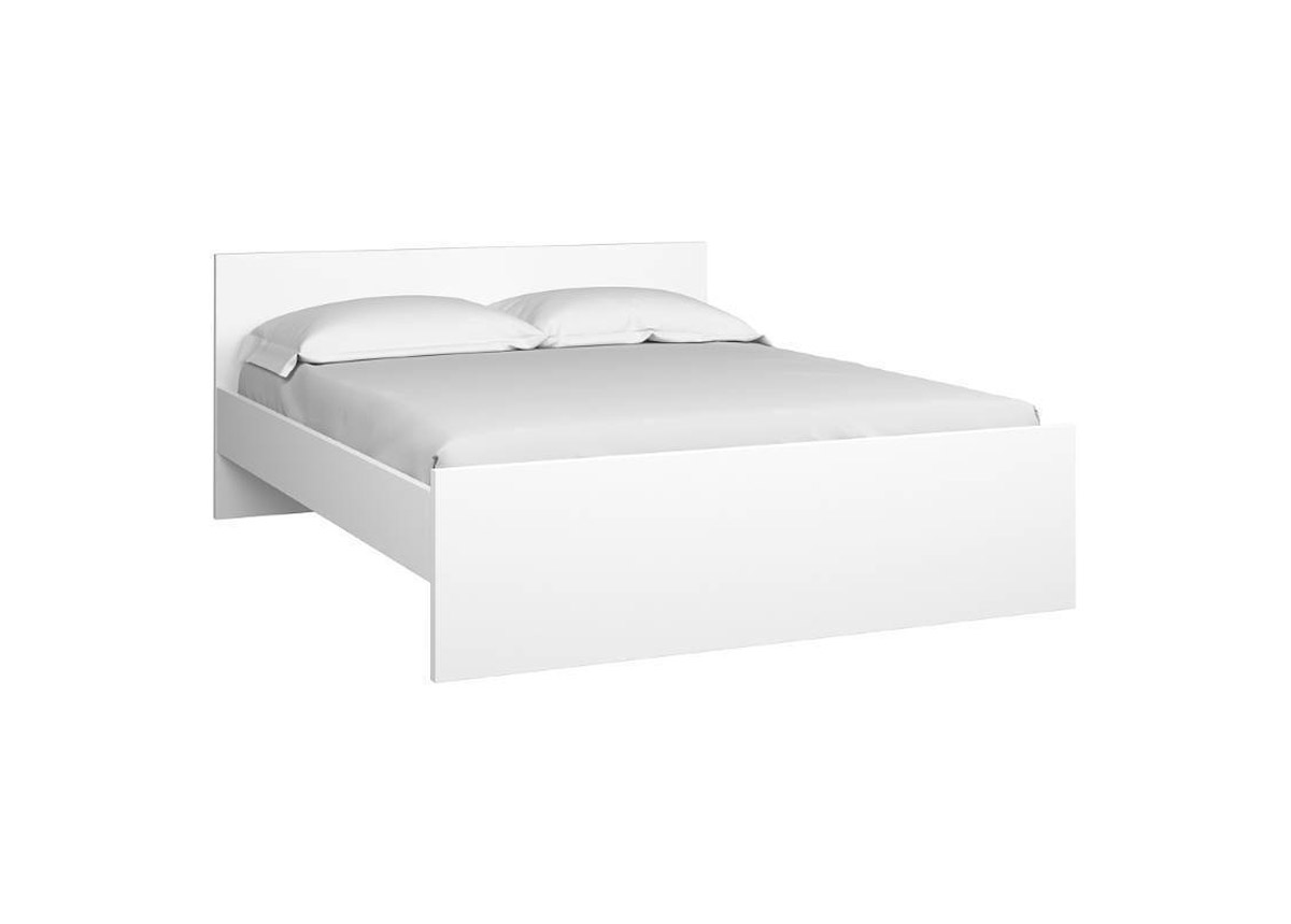Sänky NAIA 140x200 cm, valkoinen korkeakiilto