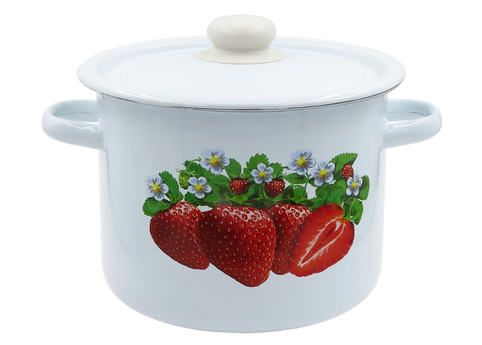 Emaloitu kattila Mansikka 4,5 L