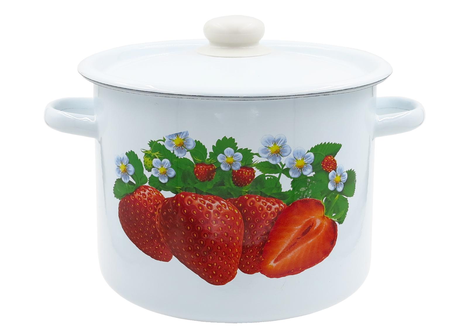 Emaloitu kattila Mansikka 5,5 L