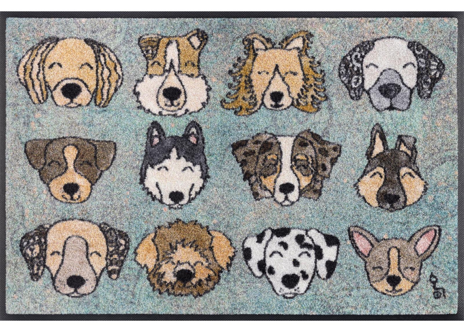 Kynnysmatto Glückshunde 50x75 cm
