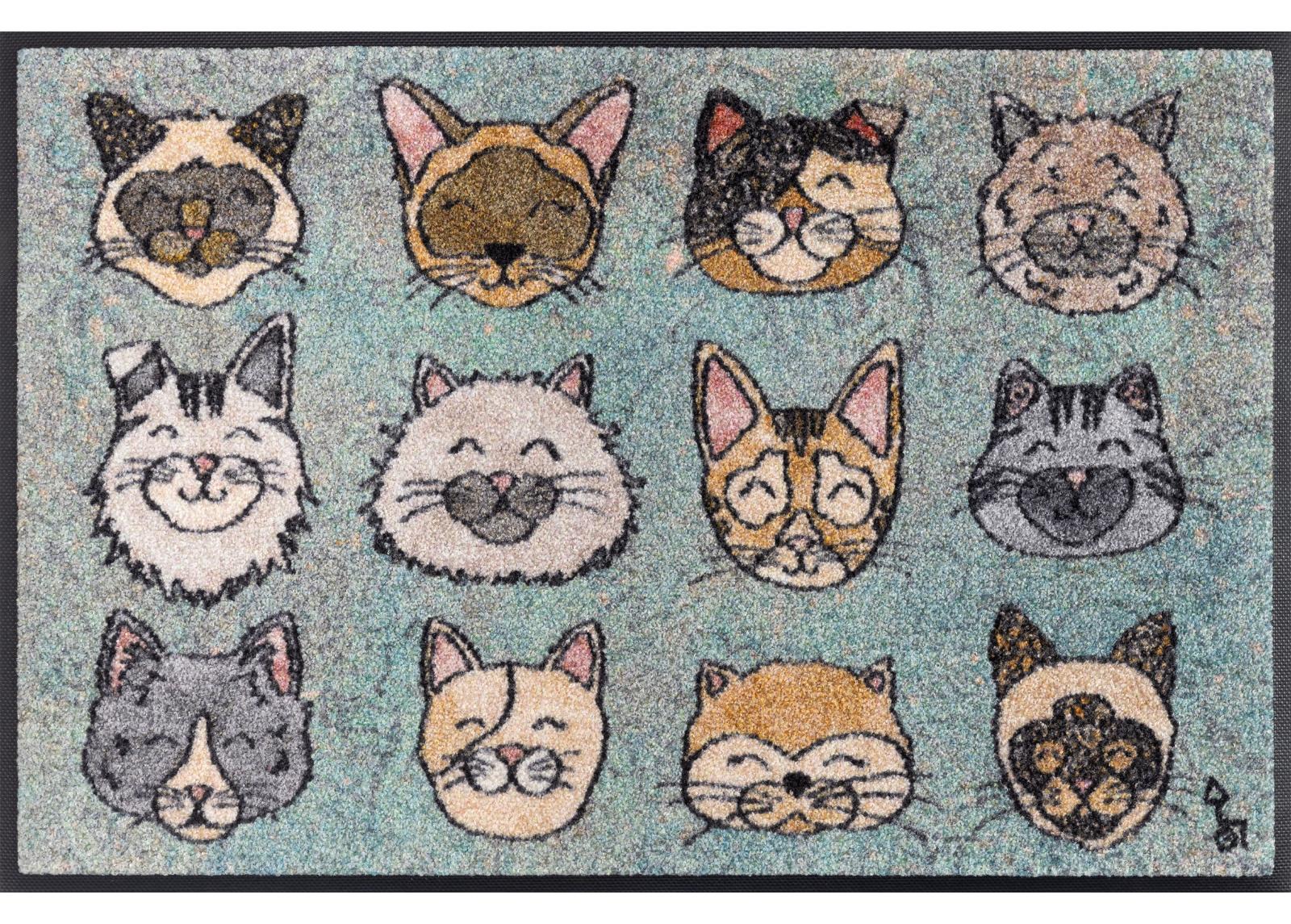 Kynnysmatto Glückskatzen 50x75 cm