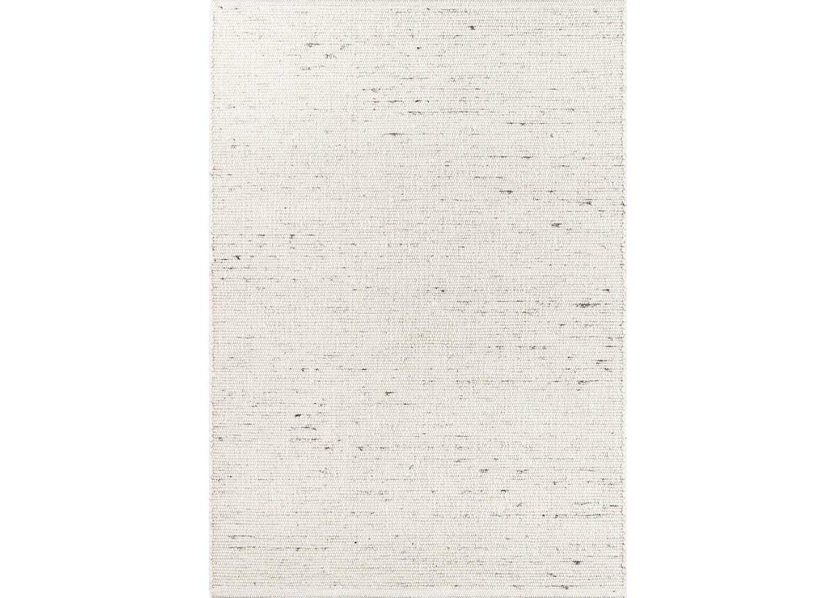 Narma käsinkudottu villamatto Hygge white 160x200 cm