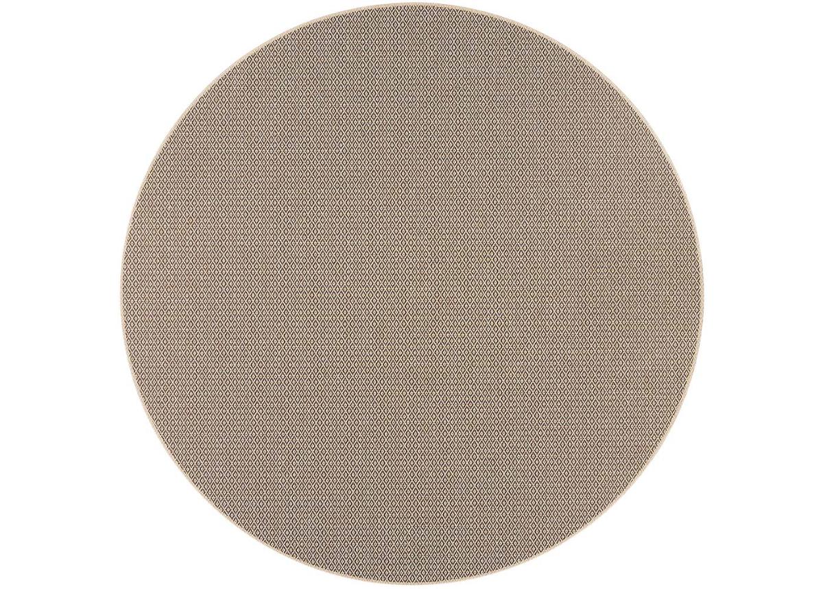 Narma sileäpintainen matto Bello™ beige pyöreä Ø 200 cm