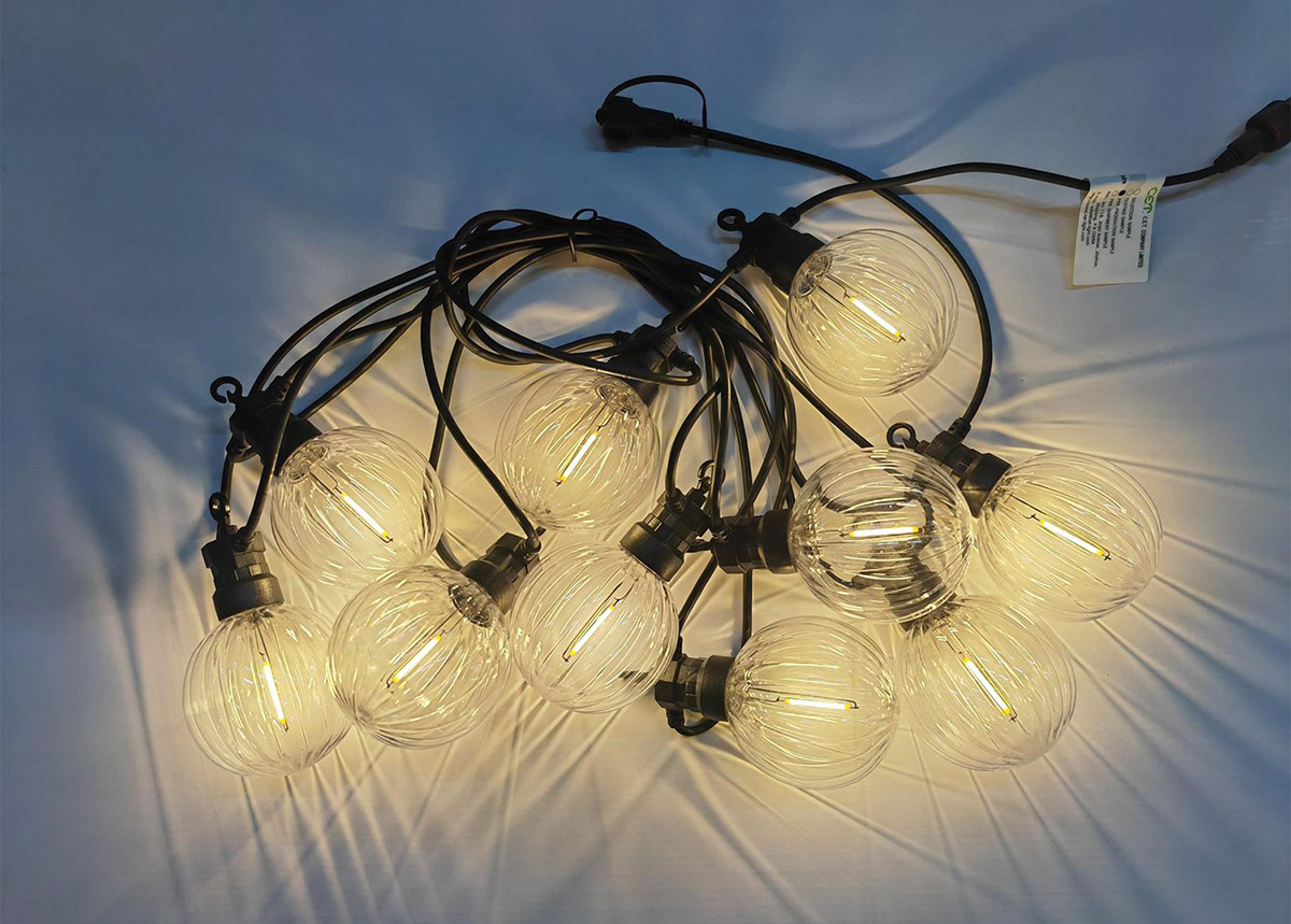 LED valonauha Twinki 10-LED lamppua / 4,5 m