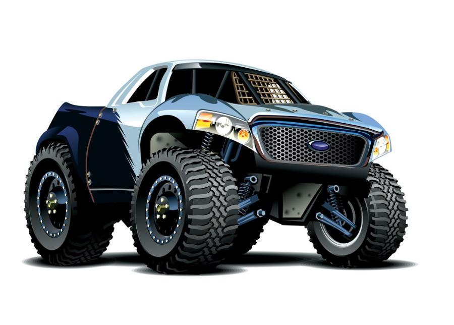 Non-woven kuvatapetti Monster Truck 368x254cm