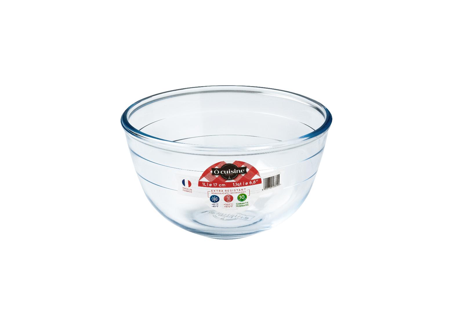 Lämmönkestävä lasikulho Pyrex 1,0 L, Ø 17 cm