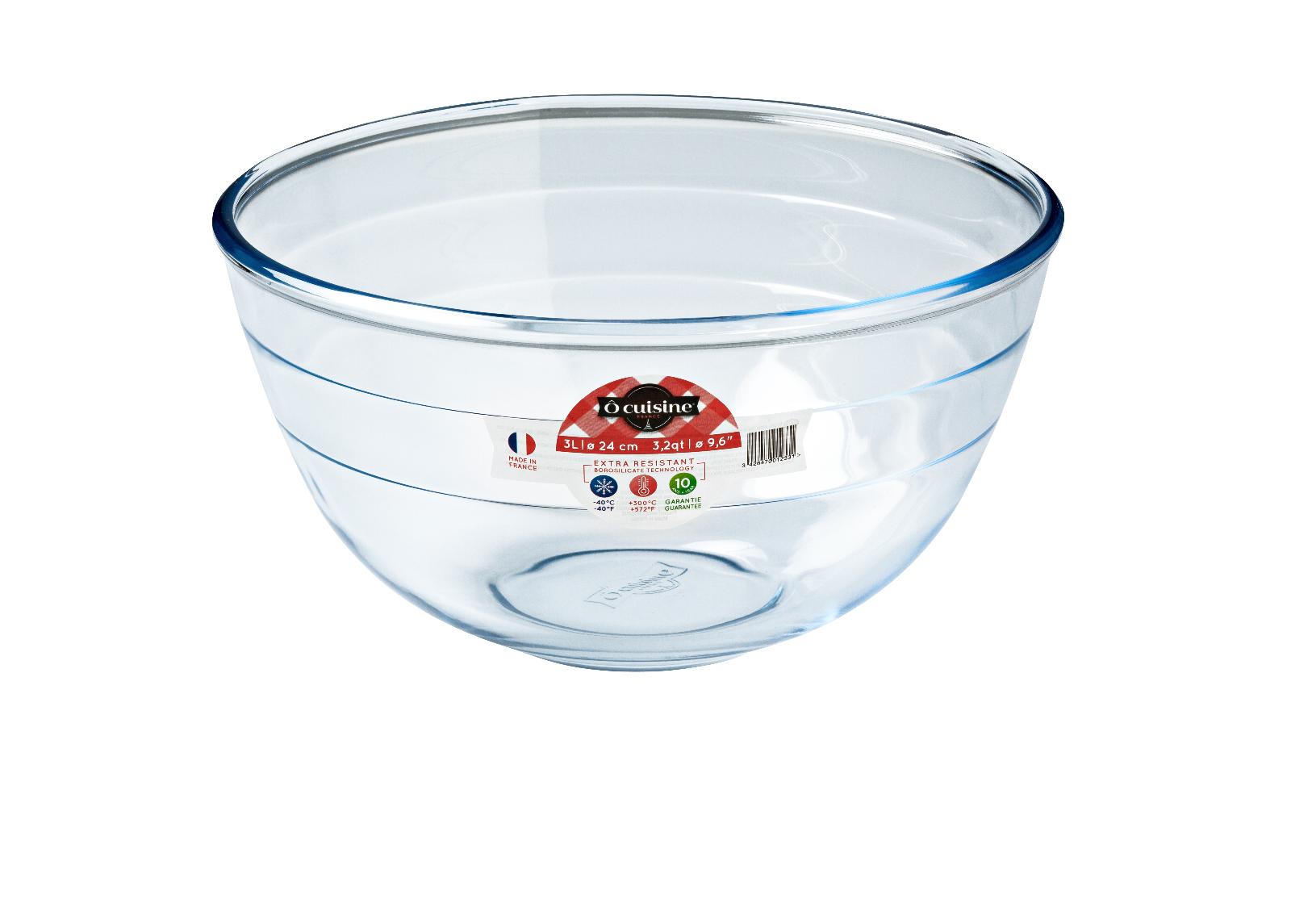 Lämmönkestävä lasikulho Pyrex 3,1 L, Ø 24 cm