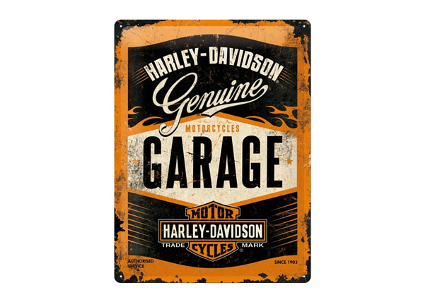 Retro metallitaulu Harley-Davidson Garage 30x40 cm