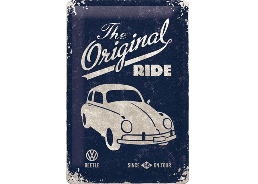 Retro metallitaulu VW Beetle The Original Ride 20x30 cm