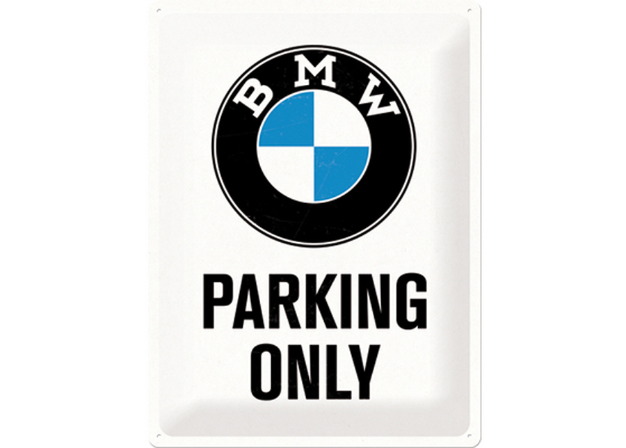 Retro metallitaulu BMW Parking only 30x40cm