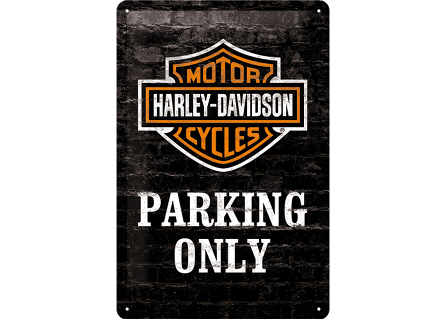 Retrometallitaulu Harley-Davidson Parking only 20x30 cm