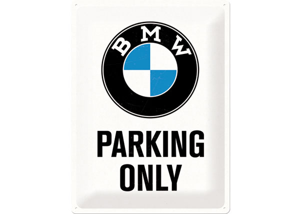 Retro metallitaulu BMW PARKING ONLY 30x40 cm