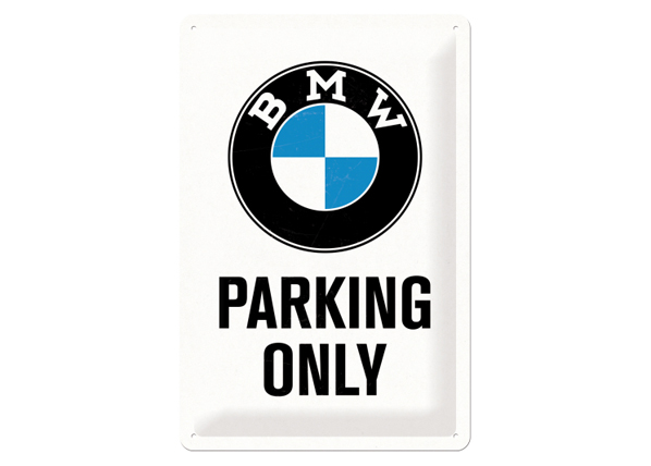 Retro metallitaulu BMW PARKING ONLY 20x30 cm