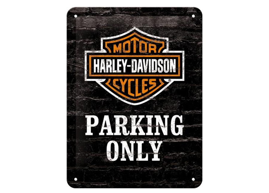 Retro metallitaulu Harley-Davidson Parking Only 15x20 cm