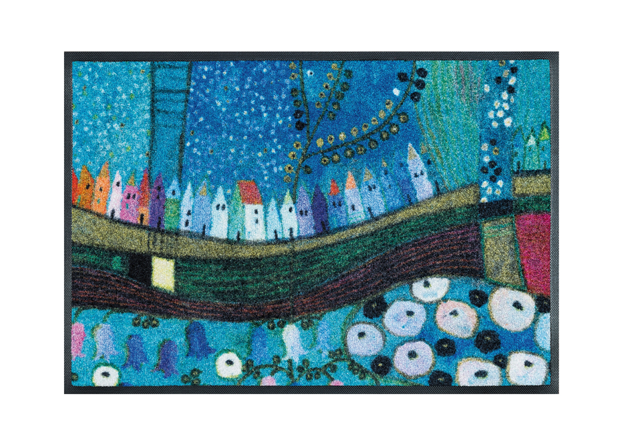 Matto Stadt in Blau 75x120 cm