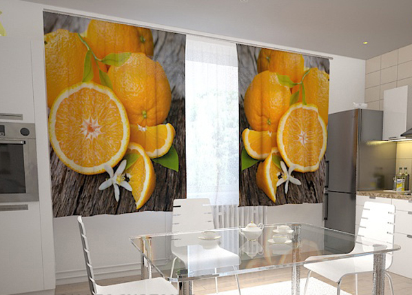 Läpinäkyvä verho ORANGES 200x120 cm