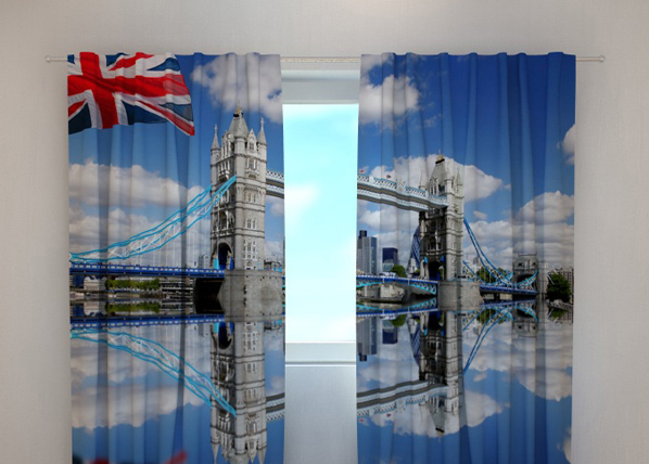 Läpinäkyvä verho LONDON BRIDGE 240x220 cm