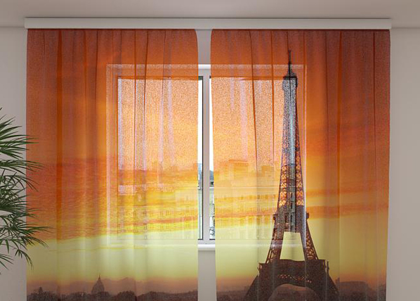 Sifonki-kuvaverho THE EIFFEL TOWER4, 240x220 cm